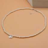 Freshwater Pearl Whale Necklace 925 Sterling Silver Pendant Girls Jewelry
