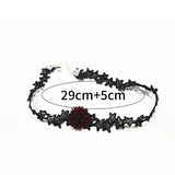 Lolita Girl Sweet Lace Star Red Flower Short Neck Clavicle Chains