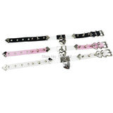 Lolita Spikes Leather Patchwork Collar Choker Necklace