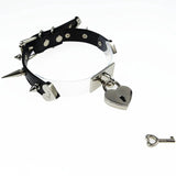 Lolita Spikes Leather Patchwork Collar Choker Necklace