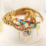 Lollipop Bracelet for Women with Freshwater Pearls