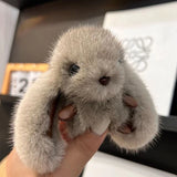 Long Ear Bunny Keychain Mink Fur Rabbit Doll Pendant Toys