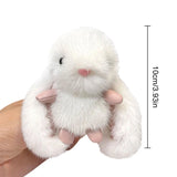 Long Ear Bunny Keychain Mink Fur Rabbit Doll Pendant Toys