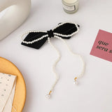 Velvet Faux Pearl Bowknot Hair Clip Hairpins Women Girls Headwear MS101
