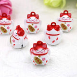 Lucky Cat Cartoon Bell Animal Charms for Holiday Decor