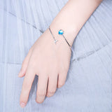 Mermaid Bracelet for Women Copper Jewelry Crystal Christmas Love Gift Girls