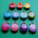 Fabric Decor Pacifier Clips, 22pcs Mix 11 Colors