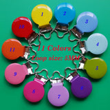 Fabric Decor Pacifier Clips, 22pcs Mix 11 Colors