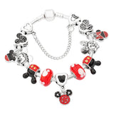 Mickey & Minnie Enamel Crystal Bracelet Set