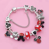 Mickey & Minnie Enamel Crystal Bracelet Set
