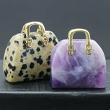 Crystal Handbag Pendants Pink Quartz Opal Purple Crystal Pend