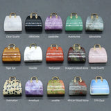 Crystal Handbag Pendants Pink Quartz Opal Purple Crystal Pend