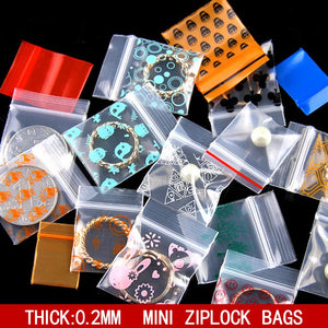 Mini Ziplock Bags for Jewelry Food Boutique  Multiple Sizes