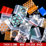 Mini Ziplock Bags for Jewelry Food Boutique  Multiple Sizes