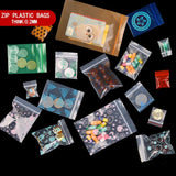 Mini Ziplock Bags for Jewelry Food Boutique  Multiple Sizes