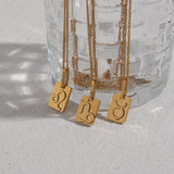 Titanium Steel 12 Zodiac Sign Necklace Constellation Pendant