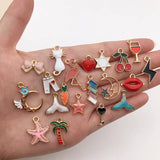 Enamel Unicorn Animal Tree Charms Pendants DIY Jewelry Making