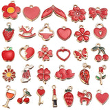 30pcs Enamel Charms Pendants DIY Jewelry Making Accessories