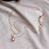 Mobile Rabbit Pendant Necklace 316L Titanium Steel Jewelry Woman Gift