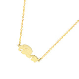 Mom Baby Elephant Necklace Personalized Mother's Gift Engraved Initials Name