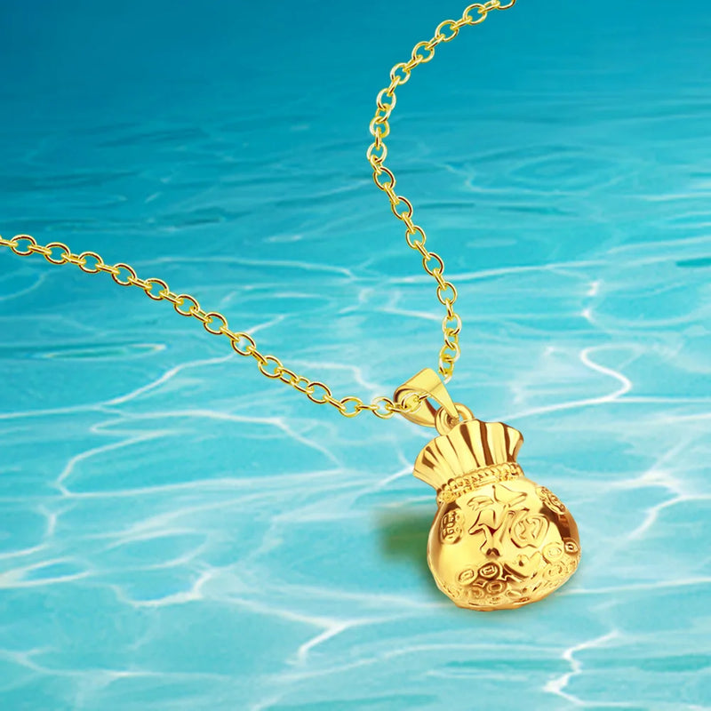 Money Bag Pendant Necklace For Women Banquet Wedding Necklace