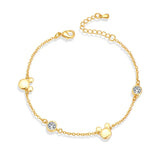 Mouse Bracelet Crystals Bear Charm Jewelry