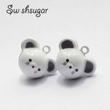 Mouse Head Jingle Bell Charms DIY Craft Pendant Christmas Decor