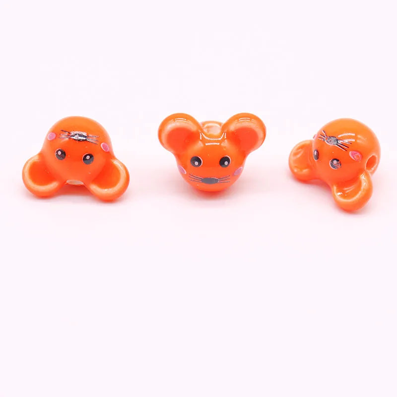 Ceramic Animal Beads for Jewelry Making 15x12mm Multicolor DIY Accessories