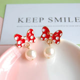 Anime Bear Crystals Earrings Dangle Classic Jewelry For Women