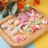 Multicolor Resin Wood Golden Iron Map Pins Drawing Push Pins