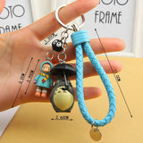 Totoro Doll Keychain Chinchilla Keyrings Pendant Bag Charm Purse Accessory