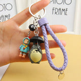 Totoro Doll Keychain Chinchilla Keyrings Pendant Bag Charm Purse Accessory