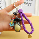 Totoro Doll Keychain Chinchilla Keyrings Pendant Bag Charm Purse Accessory