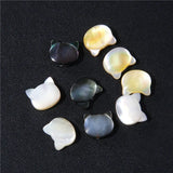Cat Head Pendant Mother of Pearl Shell Charm for Jewelry Making