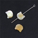 Cat Head Pendant Mother of Pearl Shell Charm for Jewelry Making