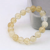 Watermelon Tourmaline Crystal Round Beads 10mm Bracelet
