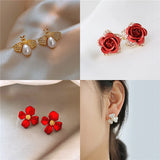 Zircon Stud Earrings Punk Jewelry Gift