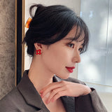 Zircon Stud Earrings Punk Jewelry Gift