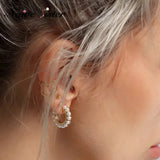 C Shape Pearl Earrings for Women Girls
