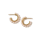 C Shape Pearl Earrings for Women Girls