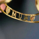 Personalized Name Bangle for Kids with Zircon Daughter's
