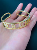 Personalized Name Bangle for Kids with Zircon Daughter's