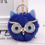 Owl Keychain Rabbit Pom-pom Key Ring Bag Pendant
