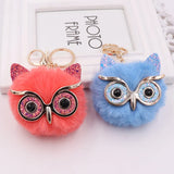 Owl Keychain Rabbit Pom-pom Key Ring Bag Pendant