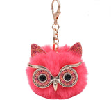 Owl Keychain Rabbit Pom-pom Key Ring Bag Pendant