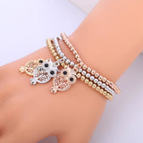 Owl Tree Of Life Pendant Beaded Bracelets For Women Boho Jewelry
