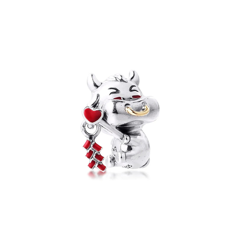 Ox Charms for Europe Bracelet 925 Silver Beads DIY Jewelry