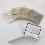 High End PU Leather Jewelry Pouch with Snap Closure