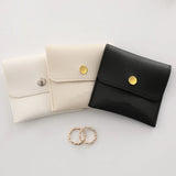 High End PU Leather Jewelry Pouch with Snap Closure