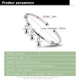 925 Silver Pacifier Bracelet Zircon Charm Bangle for Women